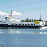 The Ferry "Ellen" leaving the shipyard